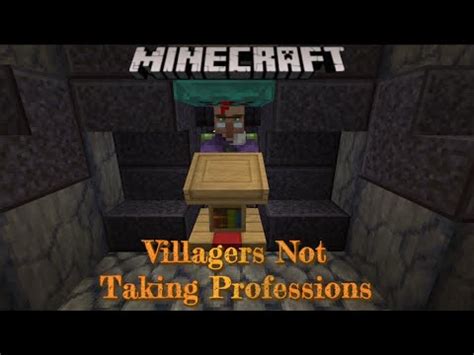 Minecraft 1.17 Villagers Not Taking Professions .